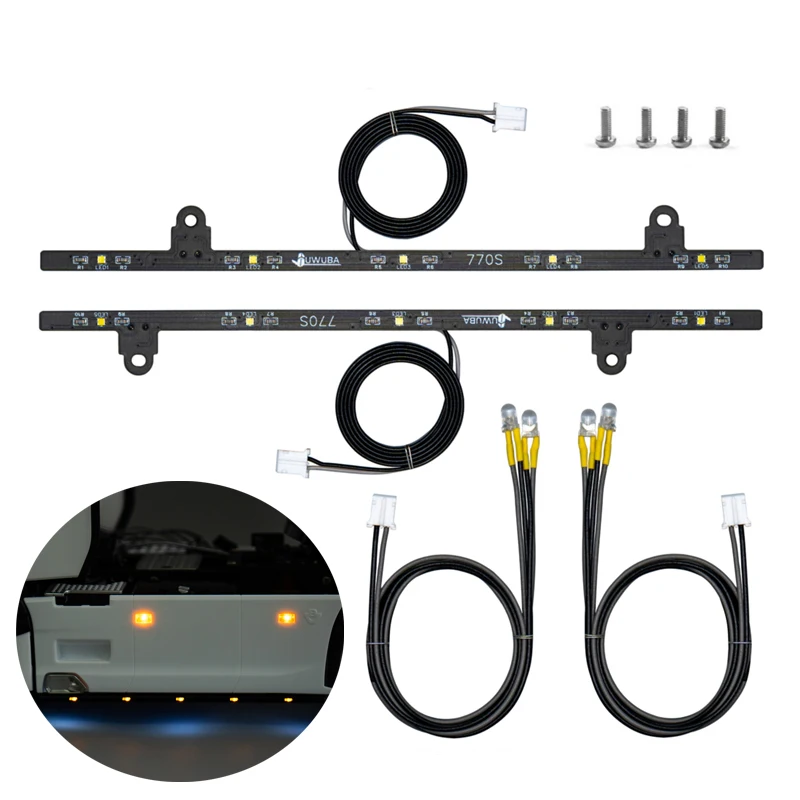 

1/14 RC грузовик прицеп боковая юбка светодиодная печатная плата для Tamiya Scania 770S 4×2 56379