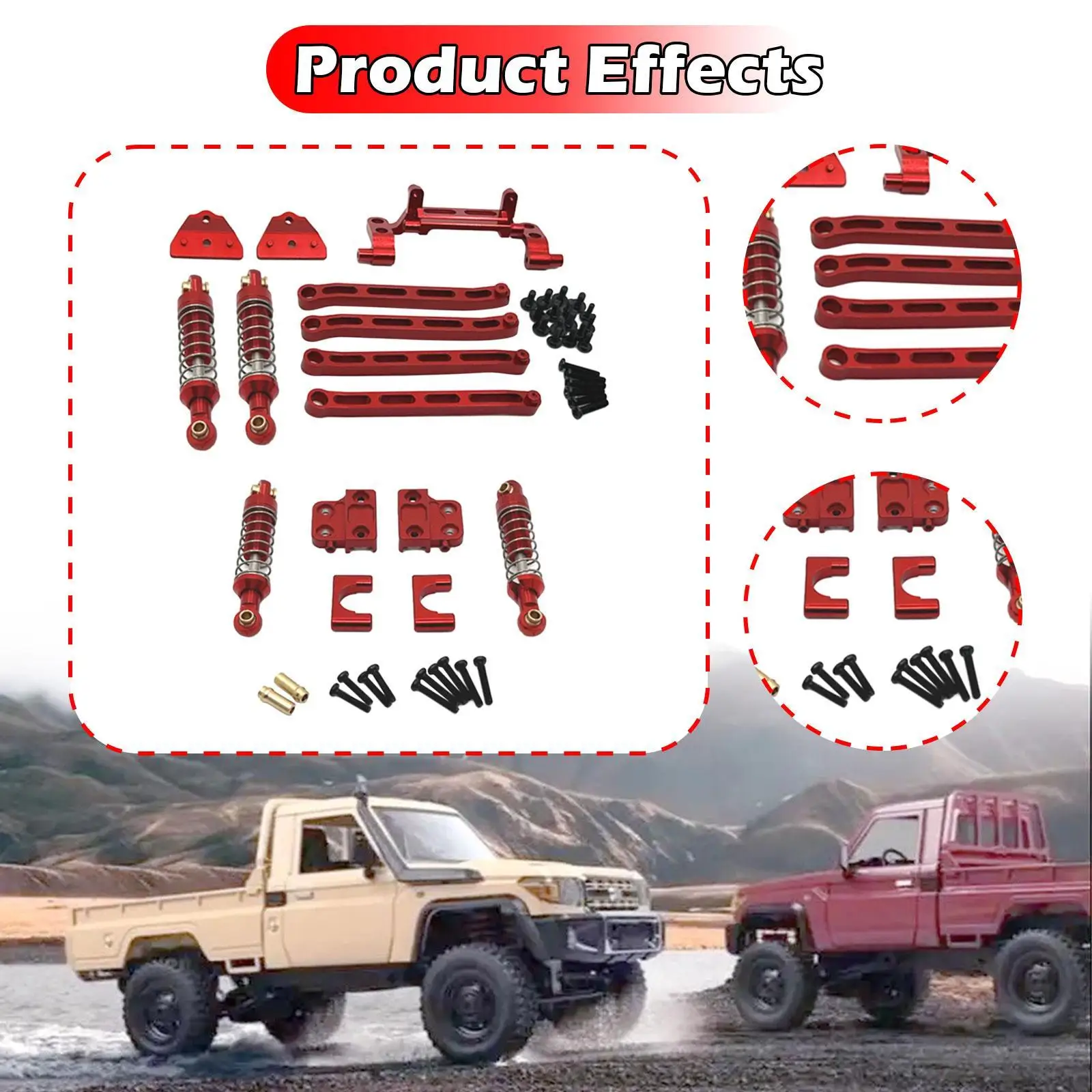 1 12 RC Crawler Front Rear Metal Shock Tower Absorber Link Mount Parts Upgrade for Off Road Vehicles