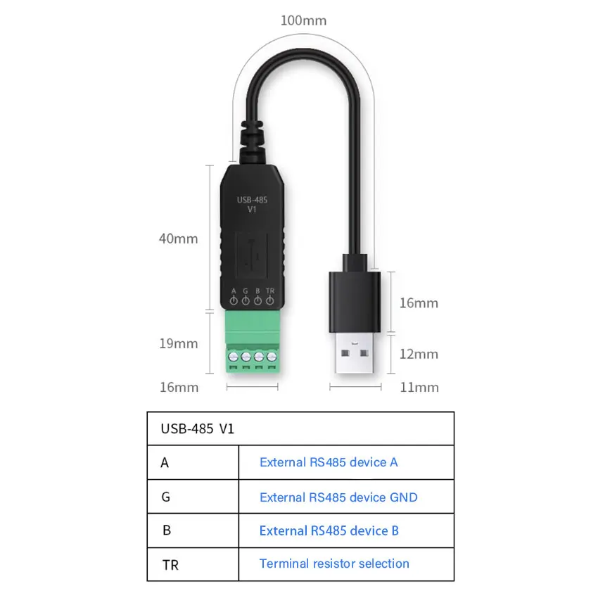 

1/3/5PCS USB To RS485 Converter Upgrade Protection Converter Compatibility V2.0 Standard RS-485 A Connector Board Module