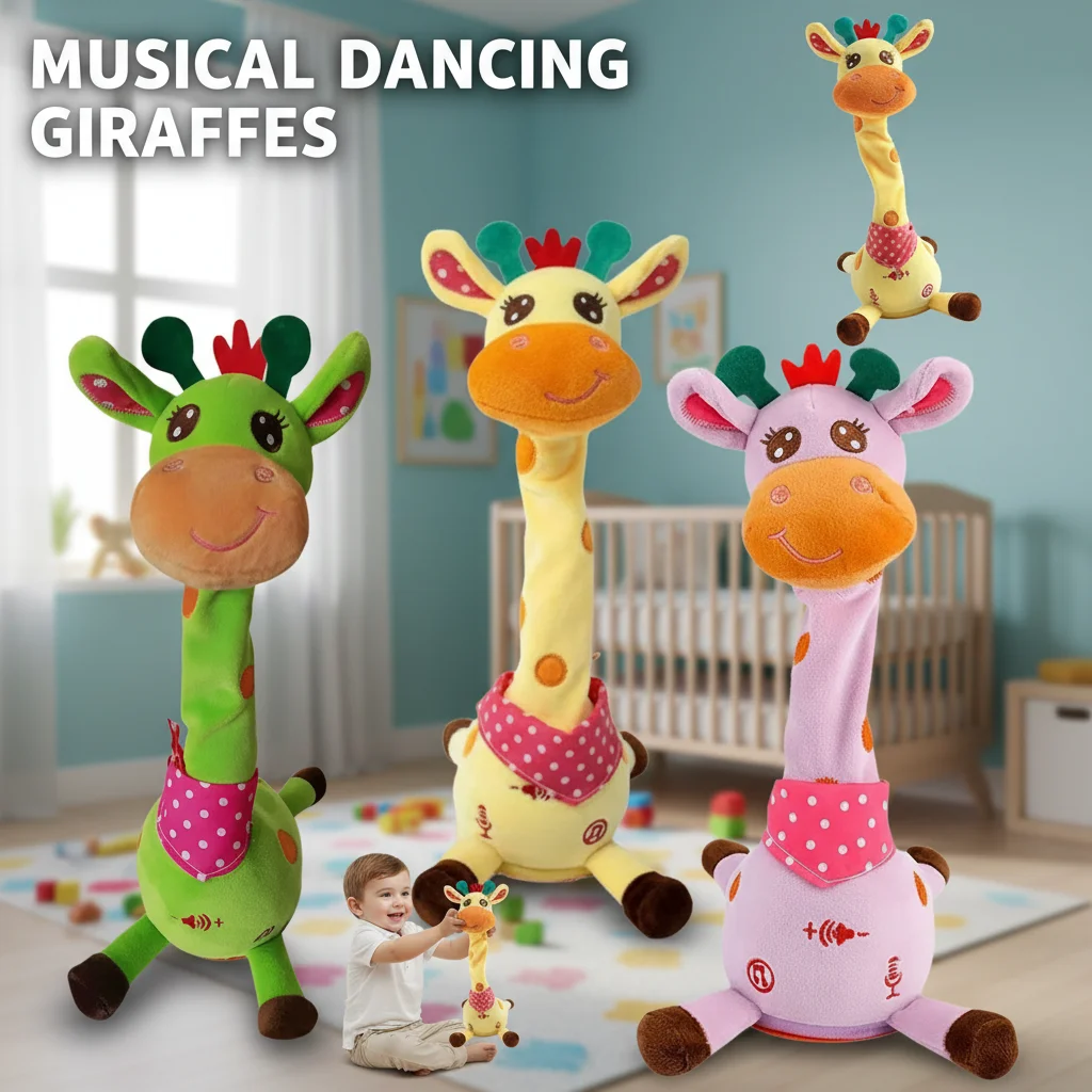 

Танцующий музыкальный жираф-игрушка — пёлётся, танцует, повторяет ваши слова. Идеальный подарок для детей.