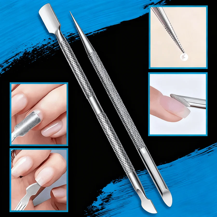 Pinza per cuticole premium in acciaio inossidabile da 1 pezzo/5 pezzi: set durevole per tagliare le mani e i piedi, elementi essenziali per la manicure per l'applicazione del salone.