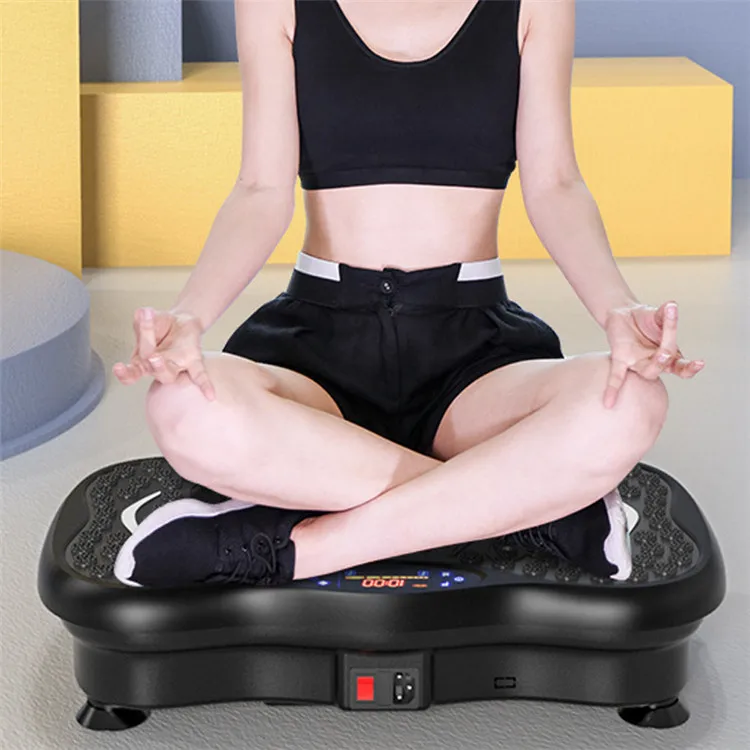 Home Use 3d Vibration Machine Plate Vibration Platform With Resistance Exercise Band