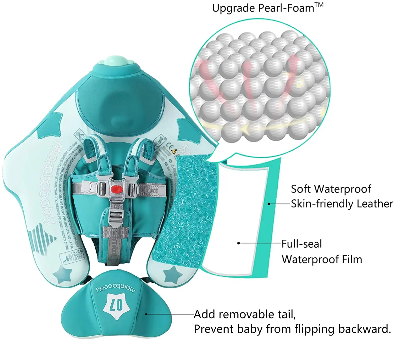 Mambobaby Add Tail Newest No.07 Airplane Baby Float with Sun Canopy