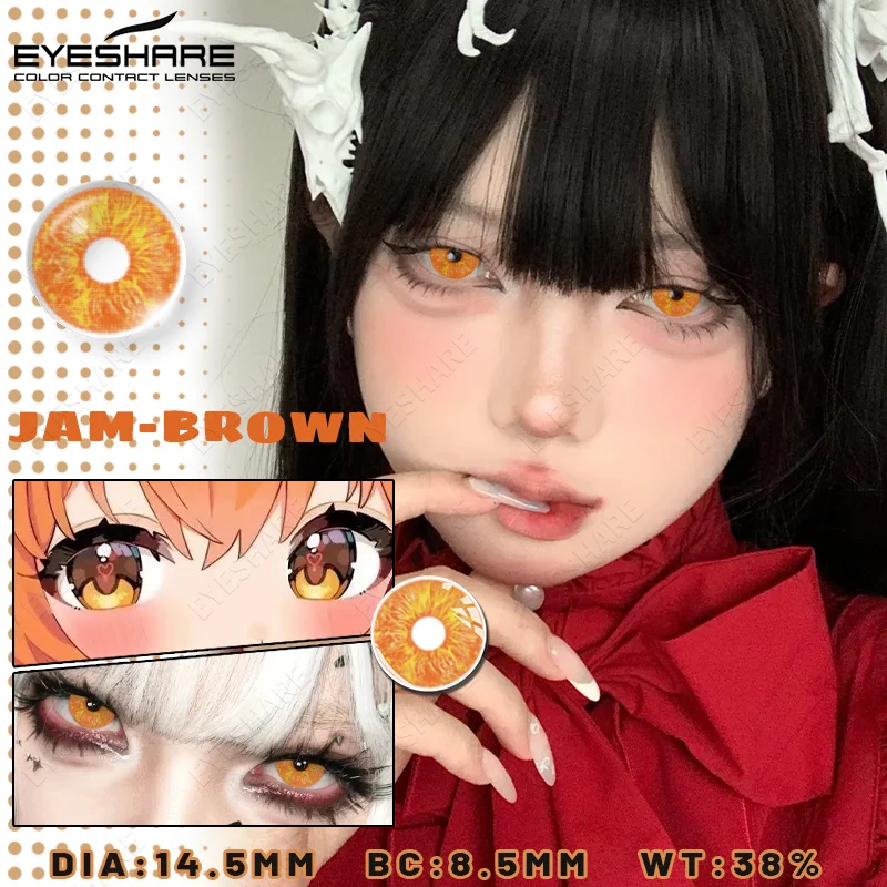 EYESHARE Anime-Zubehör Augenlinsen 1 Paar Cosplay Farbige Kontaktlinsen für Augen Verrücktes Halloween-Make-up Farbige Augenlinsen – Detail 33