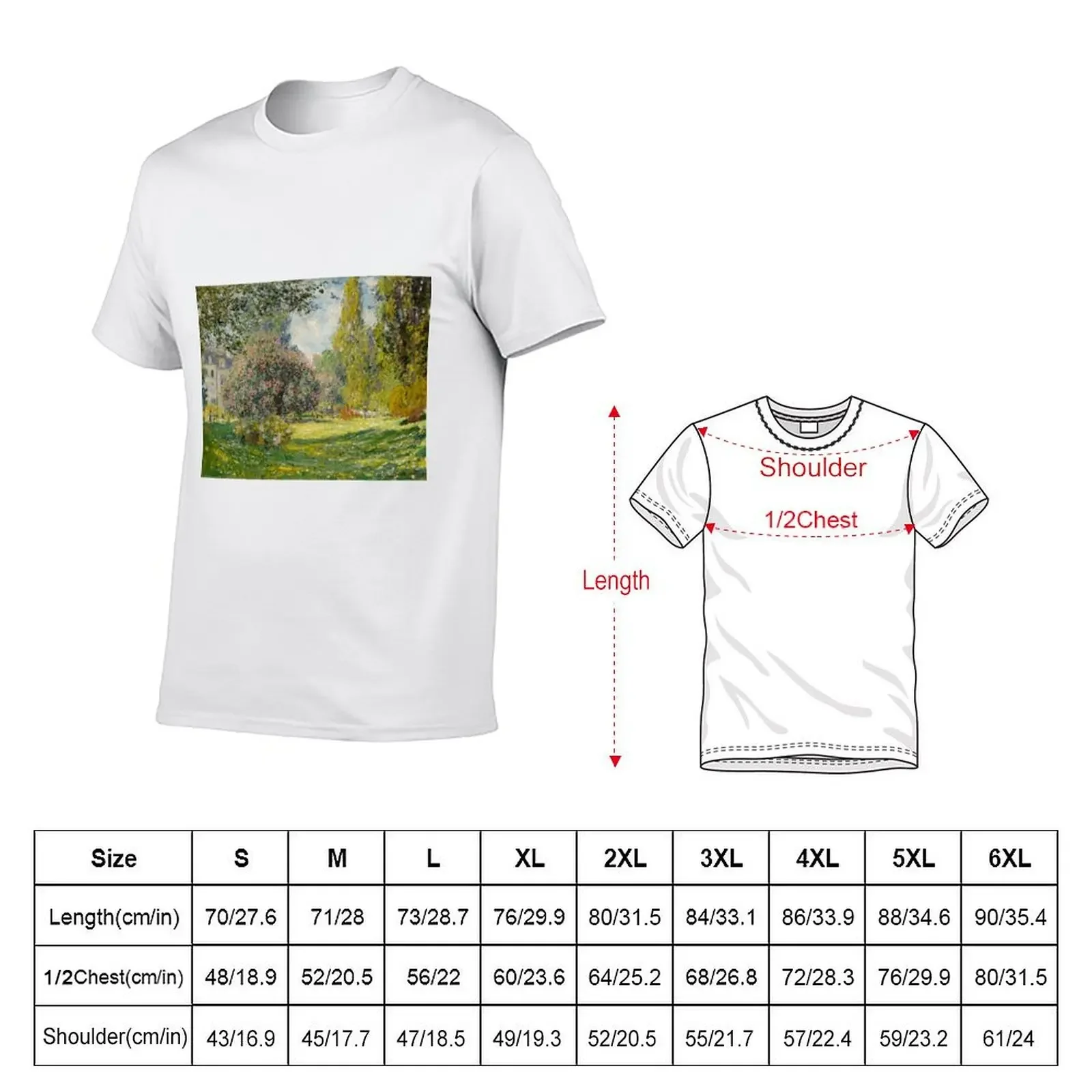 The Parc Monceau - Claude Monet T-Shirt designer shirts cotton graphic tees men clothing