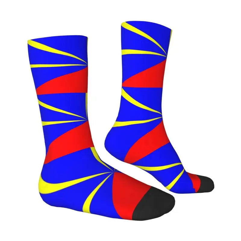 974 Reunion Island Flag Dress Socks for Men Women Warm Fashion Reunionese Proud Crew Socks