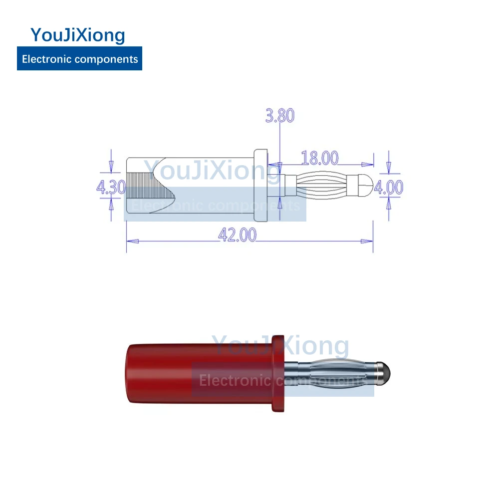 10Pcs 4mm Plug Nickel-plated Lantern Type Assembled Banana Self-soldering Test Line