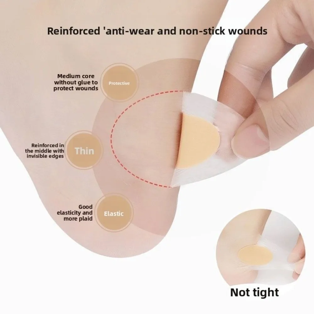 10pcs 새로운 통증 완화 젤 발 뒤꿈치 보호대 젤 그립 발 뒤꿈치 지원 물집 패드 접착제 통기성 신발 스티커 발 관리