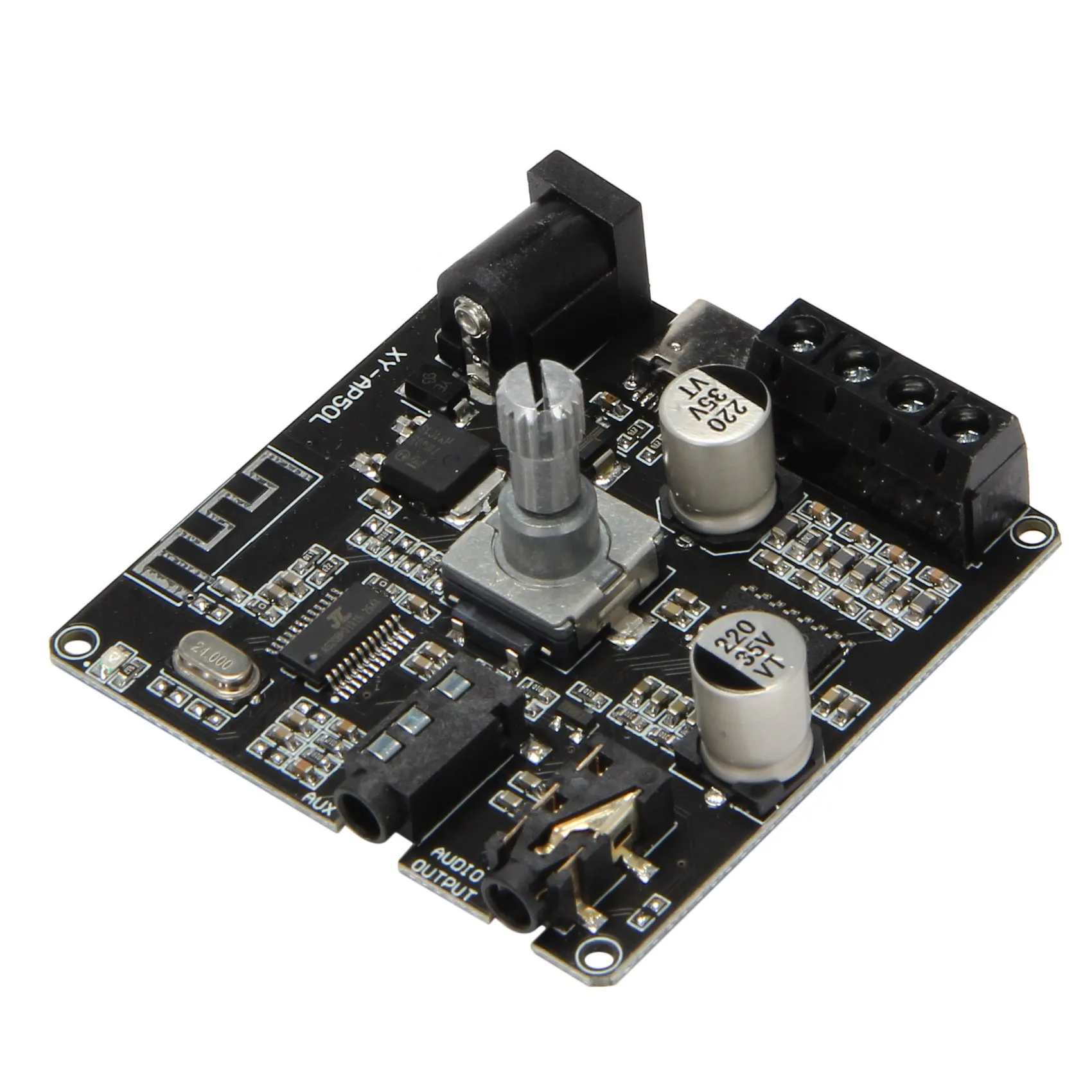 3CGRO-5X XY-AP50L Mini Bluetooth 5.0 50W+50W Wireless Audio Power Digital Amplifier Board Stereo Amp 3.5MM AUX USB APP