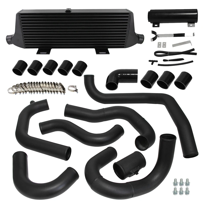 300-550HP Bar & Plate Intercooler & Piping Kit & Overflow Tank Fits for Subaru Impreza WRX STI 2002-2007 EJ20 EJ25