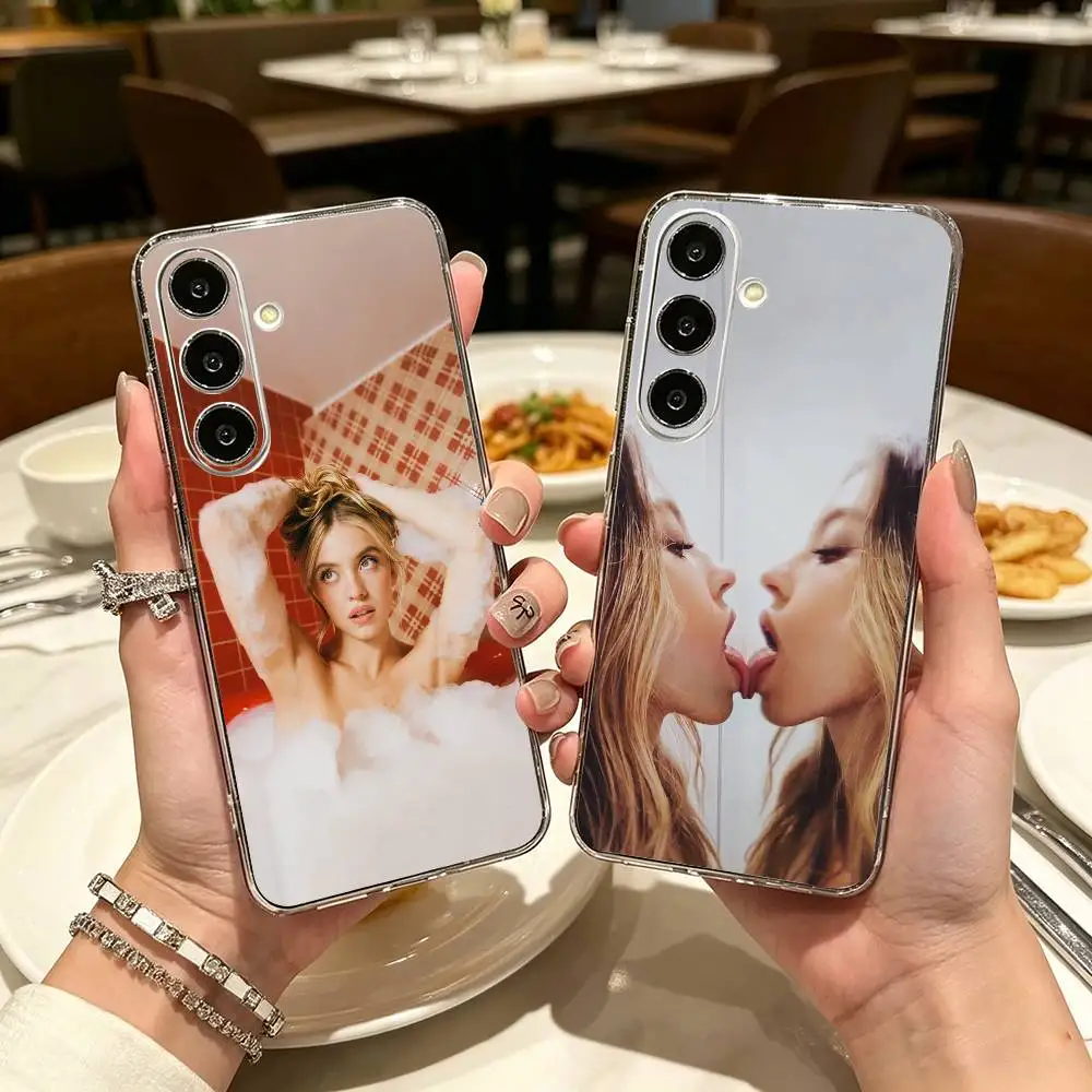 sweet Actor S-Sydney S-Sweeney Phone Case For Samsung A71, A70, A52, A51, A40, A30, A20 Transparent Cover