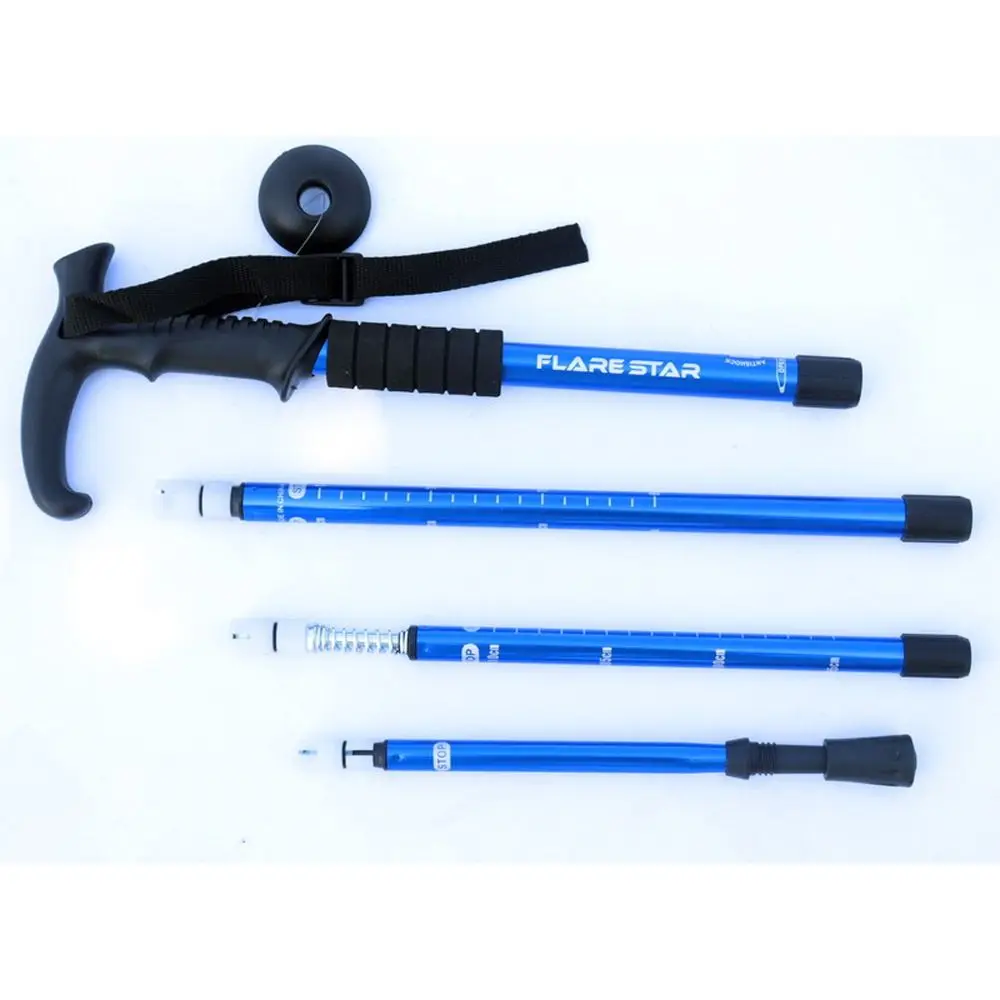 4 Section Trekking Poles Folding Wear-resistance Walking Stick Elegant Multifunction Foldable Crutches Hiking