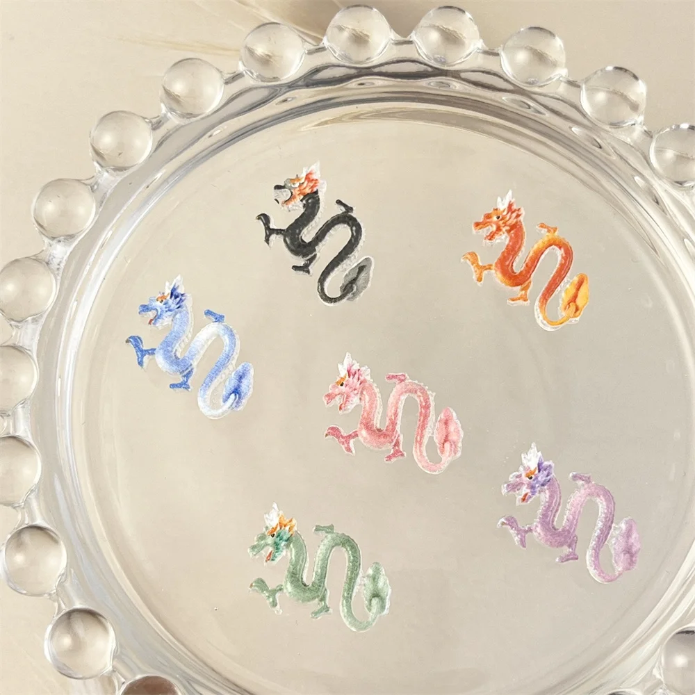 Hochwertige und langlebige Nagelaufkleber für das Jahr des Drachen, leuchtet im Dunkeln, Neujahrs-Nagelaufkleber, schnell aushärtend