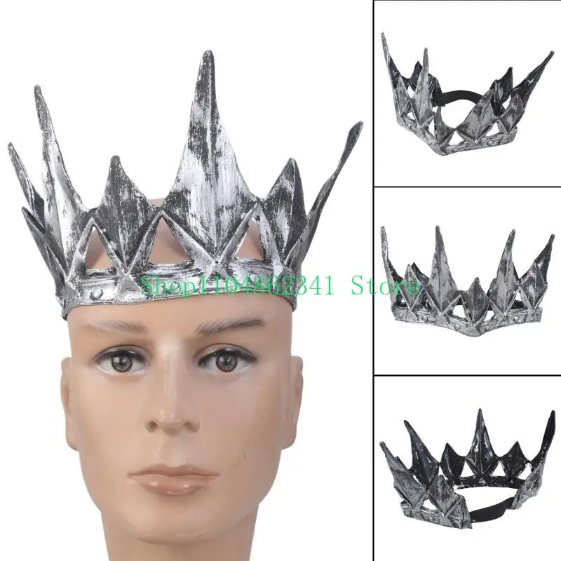 

5asd Старомодный средневековый племенной головной убор с темной короной для мошеннических фотосессий