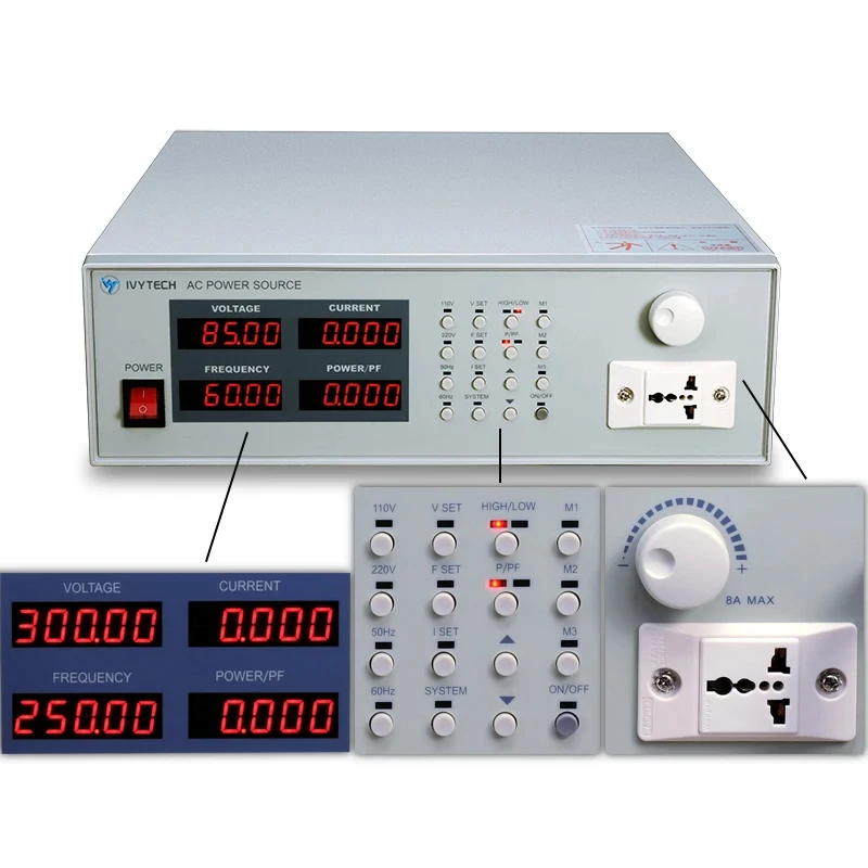 1kVA -10kVA Programmable high-precision single-phase storage AC variable frequency power supply