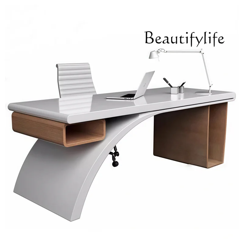 

Italian paint computer desk creative special-shaped desk modern simple desk boss manager table