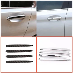 4Pcs ABS Chrome Polish Car Door Handle Strips Trim For BMW 5 Series G30 530li 2018 For BMW X4 G02 2018 Auto Accessories