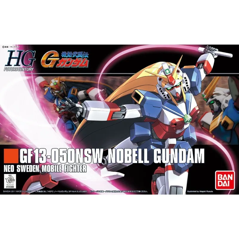

In stock Bandai Genuine HG gf13-050nsw nobell Gundam Gundam Anime Action Figure Assembly Model Toys Gifts