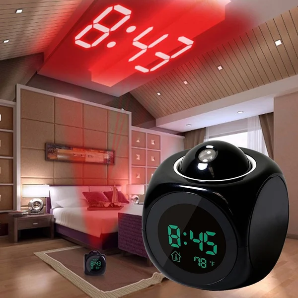 

20pcs Home Multifunction Digital Projection Alarm Clock Voice Talking Alarm Clock Lcd Display with Electronic Thermometer Time