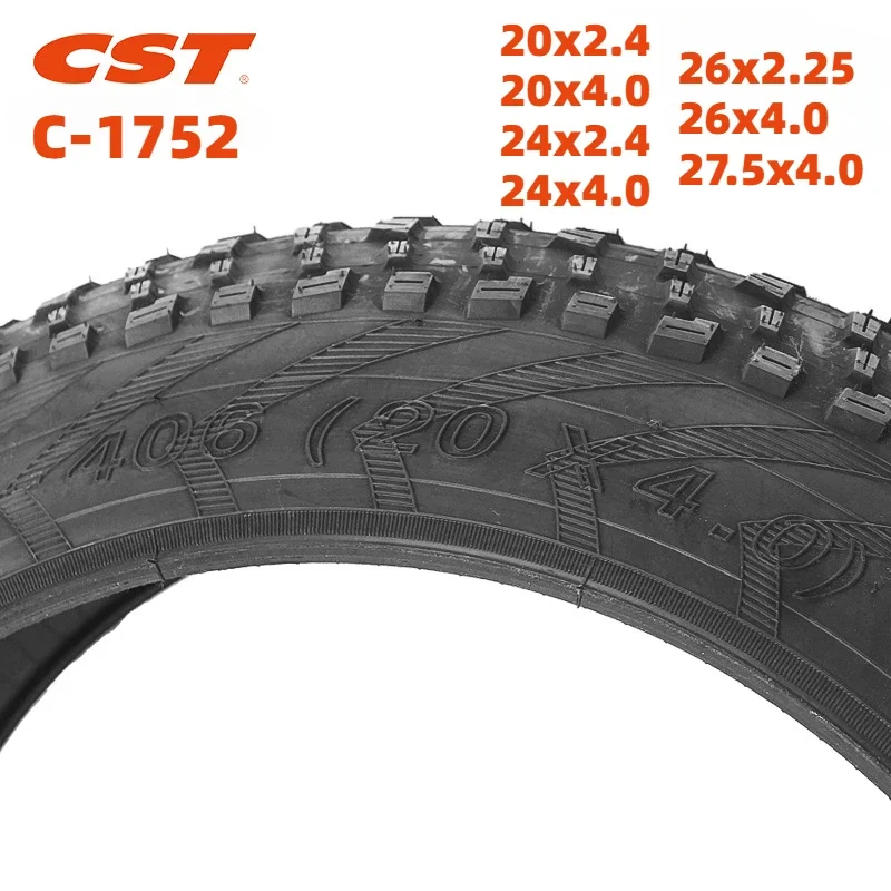 CST 20 inch Fat Tire Electric Snowmobile Beach Bicycle Tire MTB Bicycle Front Rear Wheel 100-406 20x2.4 24x4.0 4.8 26 27.5