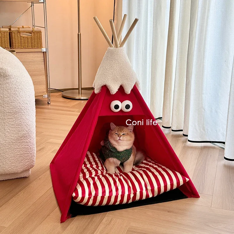 Cat tent, cat kennel, kennel, universal in all seasons, warm in winter, semi-enclosed cat house, pet bed