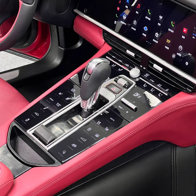 Sella per auto Full Touch per Porsche Panamera 2010-2016 Accessori interni Pannello di controllo Modifica Bracciolo console centrale