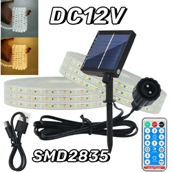 2835 pasek LED lampa słoneczna wodoodporny DC12V 3000K 4000K 6000K 120 diod/m elastyczna taśma lampa ledowa wystrój domu na zewnątrz