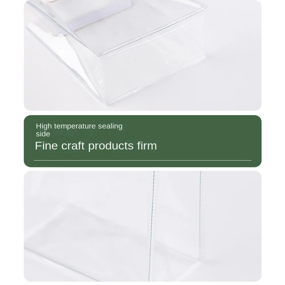 Transparent Clear Tote Bag Square Shape Handle PVC Waterproof Storage Bag Round Shape Handle Transparent Shopping Bags