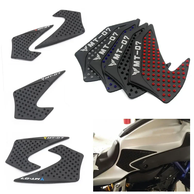 

Motorcycle Tank Traction Pad Side Gas Knee Grip Protector Anti Slip Sticker For MT-07 MT07 2013 2017