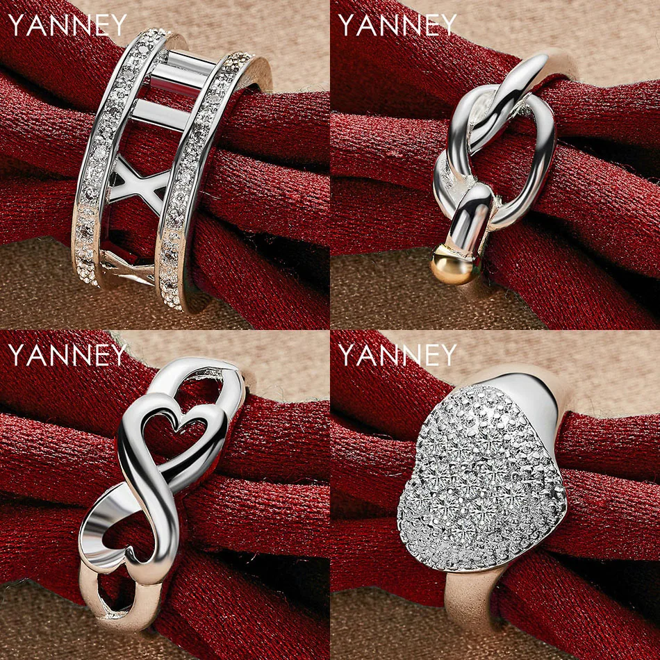 

Charm 925 sterling silver 7/8/9/10 exquisite heart-shaped geometric ring for women party wedding jewelry gift accessories