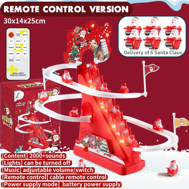 سلم تسلق كهربائي لعبة سانتا كلوز ديكور عيد الميلاد المتحرك التلقائي لرف حفلة عيد الميلاد وغرفة النوم والمكتب هدية