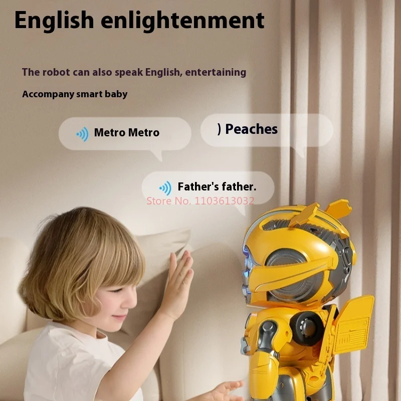 Controle Remoto Bumblebee Toy Transformers Robô, Educação Infantil, Máquina de Programação, Intelligent Dance Action Figure, Presente Toy PVC