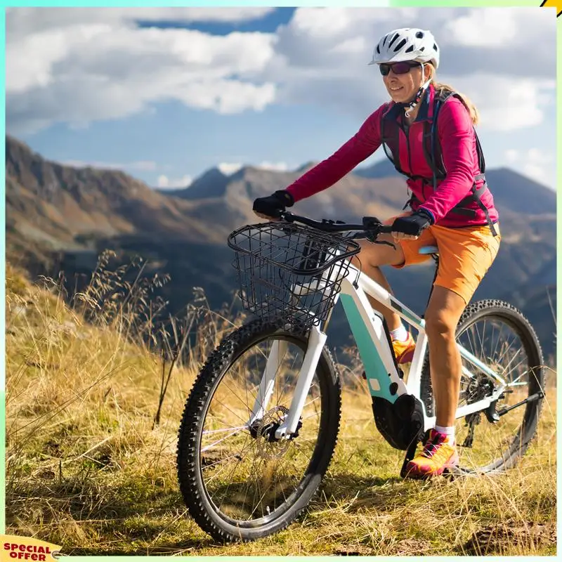 

Корзина из железной проволоки для велосипеда, передняя корзина для хранения, держатель корзины для хранения, передний руль, велосипедное хранение, аксессуары для велосипеда