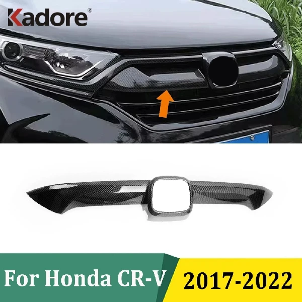 

Для Honda CRV CR-V 2017-2022: Декоративная накладка на переднюю решетку радиатора, рамка для гоночной решетки, аксессуары для экстерьера автомобиля