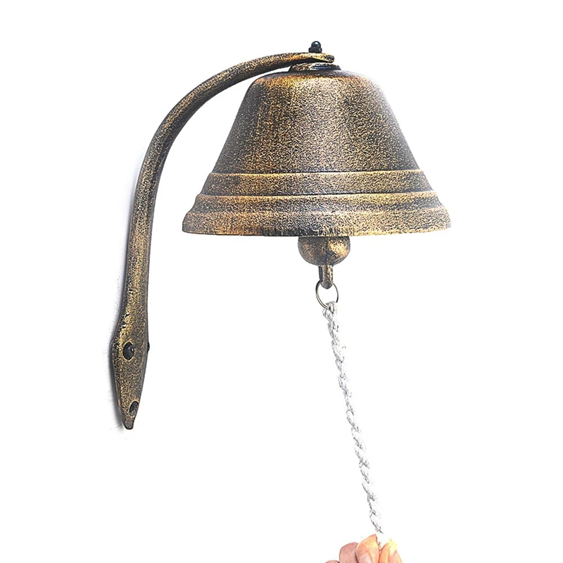 Dinner Bell Iron Doorbell Design Doorbell For Outside Or Inside Vintage Garden Knocker Rustic Welcome Entrance Wall Bell