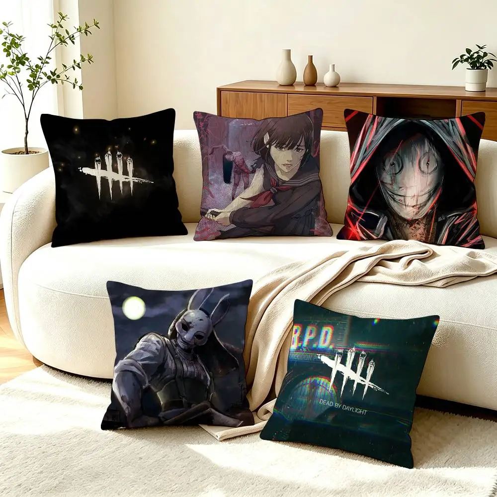 G-Game Dead by Daylight  Pillow Case Square Double-Sided Sofa Cushion Cover Bedroom Bedside Pillow