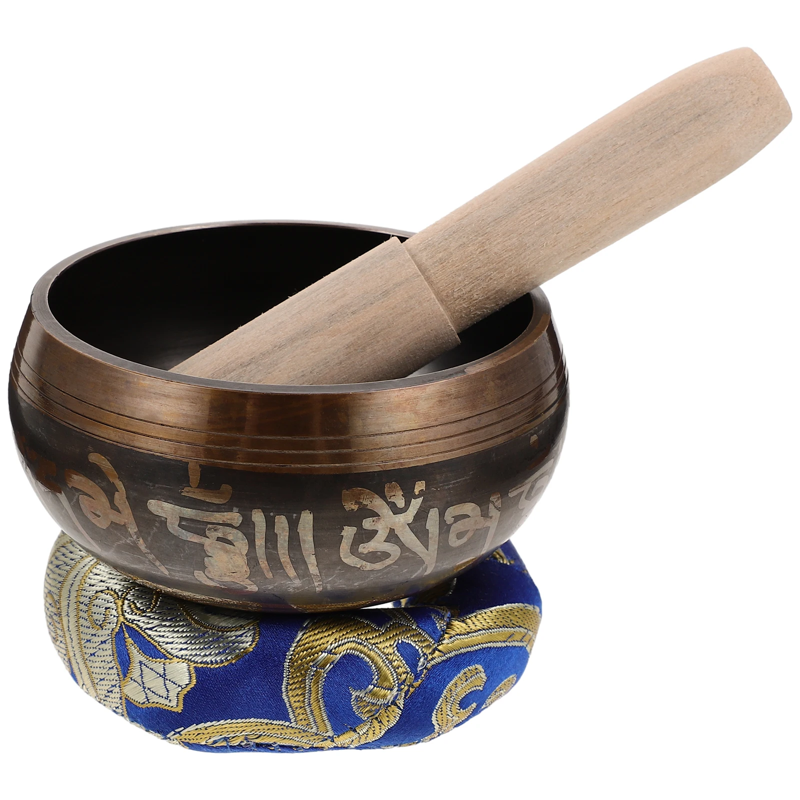 

Buddha Sound Bowl Chanting Prayer Singing Bowls Decorate Yoga Handmade Wood Exquisite