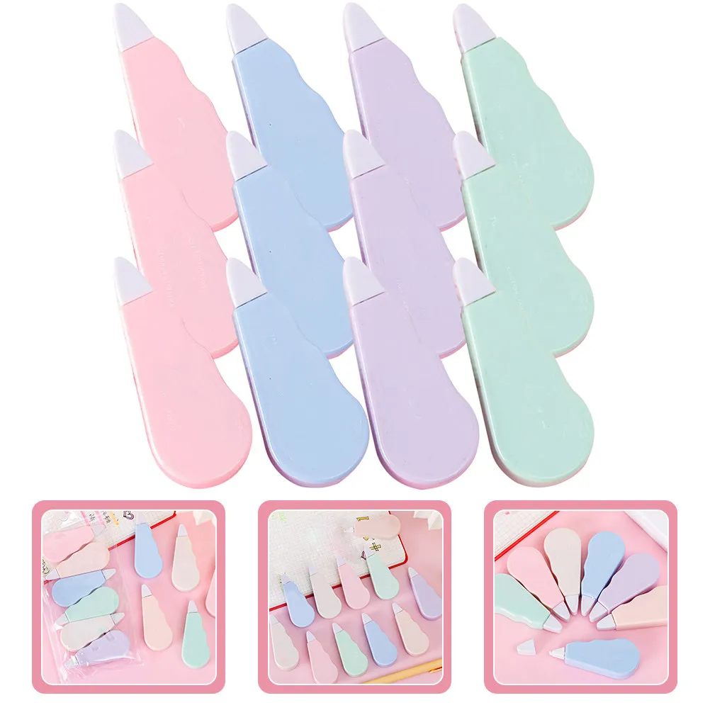 

Набор из 12 креативных мини-корректоров для исправления ошибок, милые портативные корректирующие ленты для студентов, маленькие учебные инструменты, школьные принадлежности