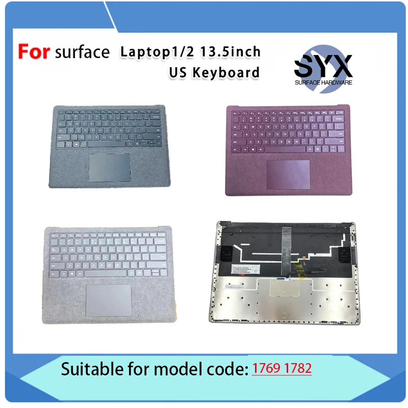 Montagem de Teclado para Notebook Microsoft Surface Touchpad Laptop 1769 1782