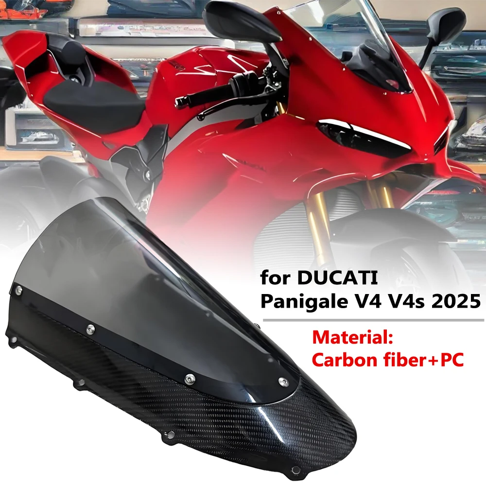 

for DUCATI Panigale V4 V4s Motorcycle Racing Carbon Fiber Front Windshield Windshield Air Guide Plate 2025+