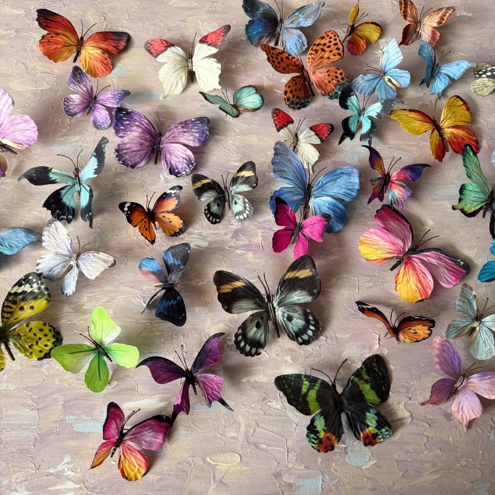 40pcs Faux Butterfly Specimen DIY Crafts Materials Accessories Wall Art Exhibit Insect and Butterfly Lovers Home Decoration