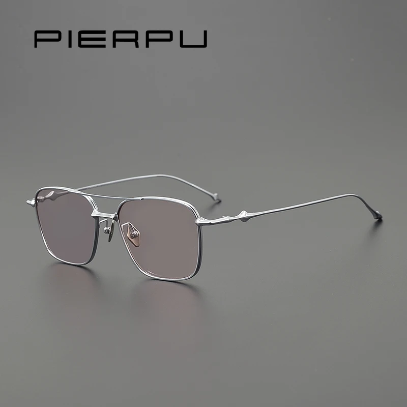 

2024 Fashion gm Style Titanium met Glasses Frame Men Women Square Designer Vintage Ultralight Prescription Reading Eyeglasses