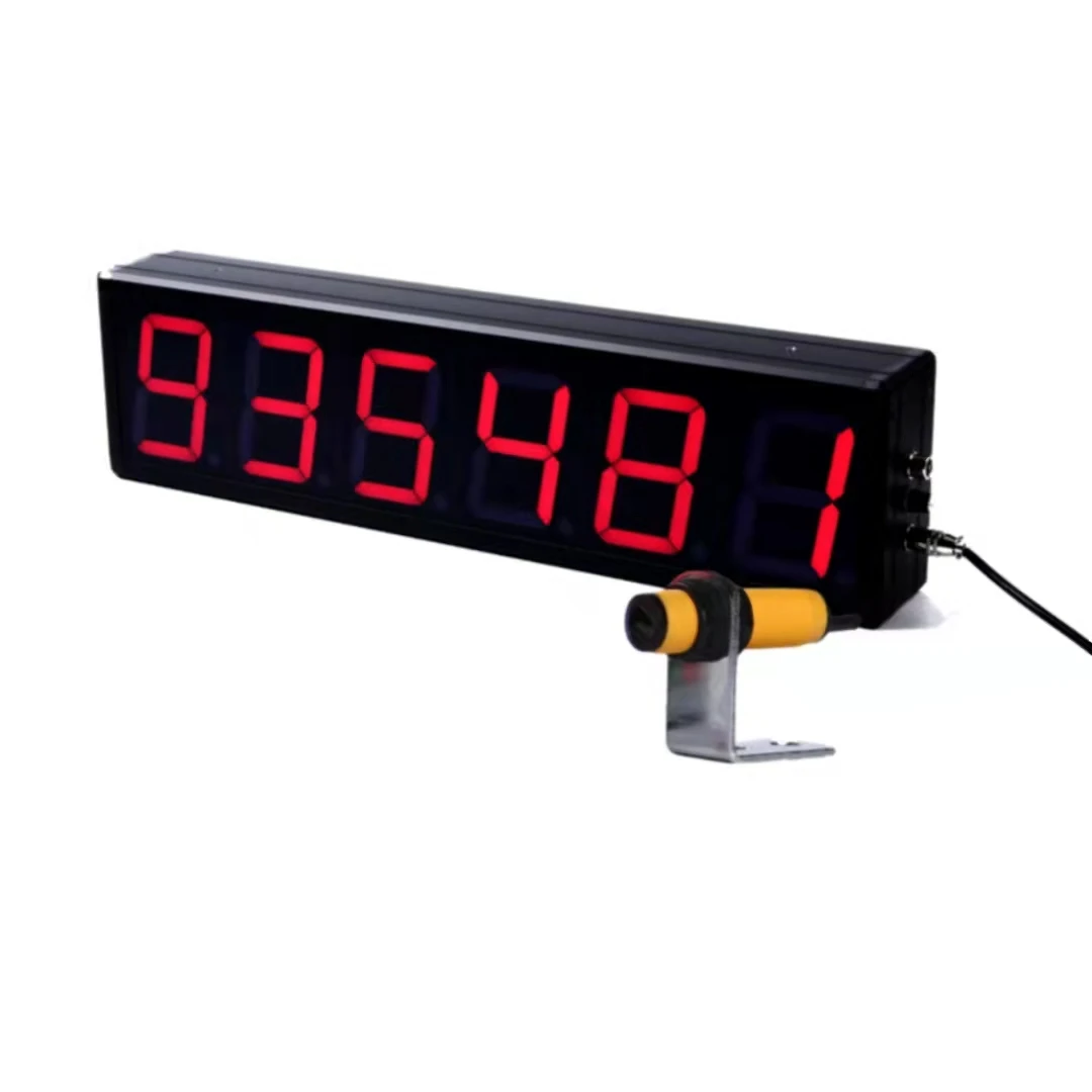 2026 JDMS 4 Inch 6 Digits  Led Digital Counter Display with Infrared Sensor Count up People Visitor Counter  Conveyor Counter