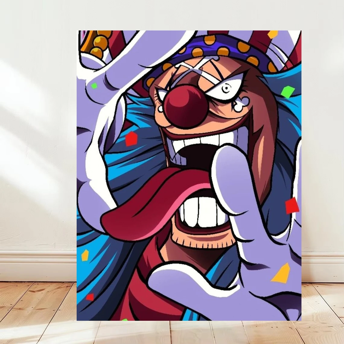 Oil Painting One Piece Buggy The Clown Anime Character By Numbers Modern Wall Decor for Living Room Bedroom Gift No Frame