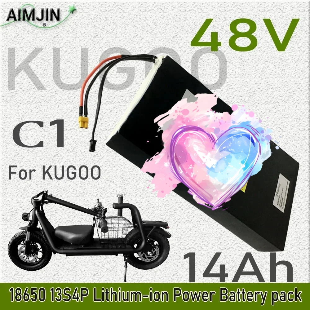 

High performance 100% new battery For Kugoo C1 13S4P 48V 14AH high-power Electric Bicycle/Bicycle/672Wh New Li-ion battery pack