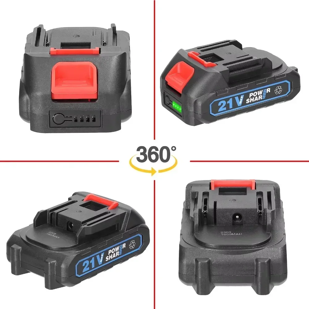 Imagem -05 - Bateria de Lítio Recarregável com Indicador para Makita Substituição Electric Power Tool 21v