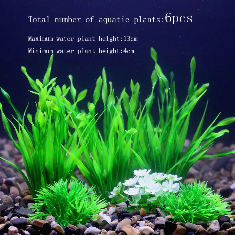 Underwater Fish Tank Artificial Water Plant Aquarium Green World Set Decor Plastic Plants Turf Weeds Ornament Bowl Decorative