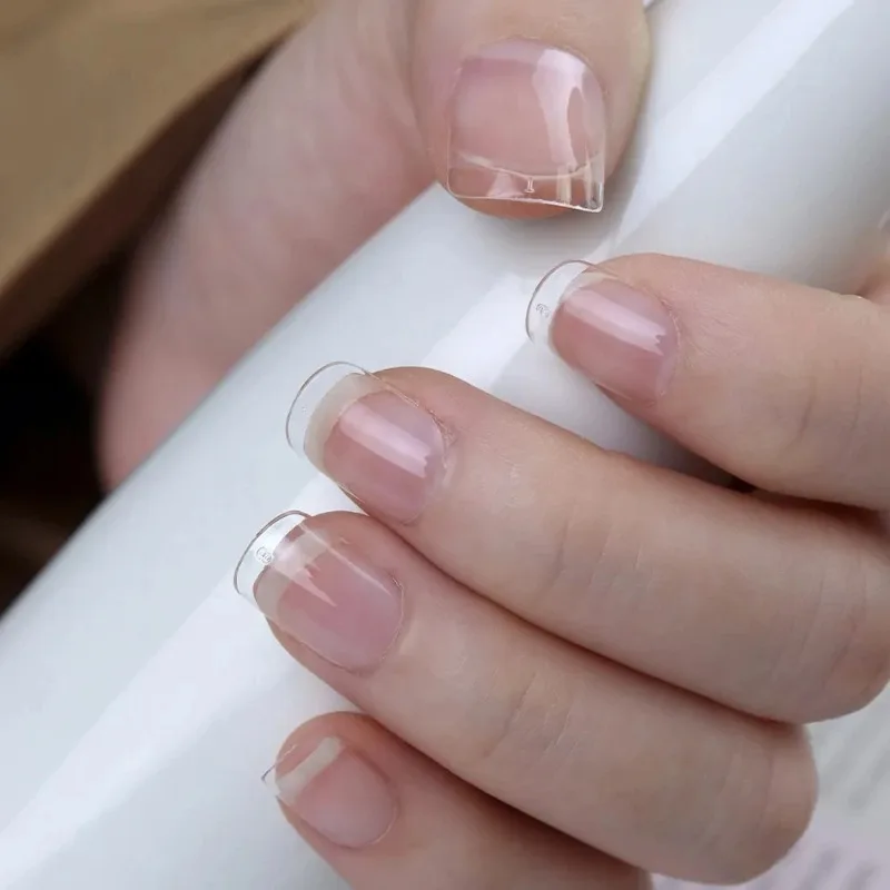 120 piezas uñas postizas almendra extra cortas de gel suave esculpidas, hechas a medida para lechos ungueales pequeños 3
