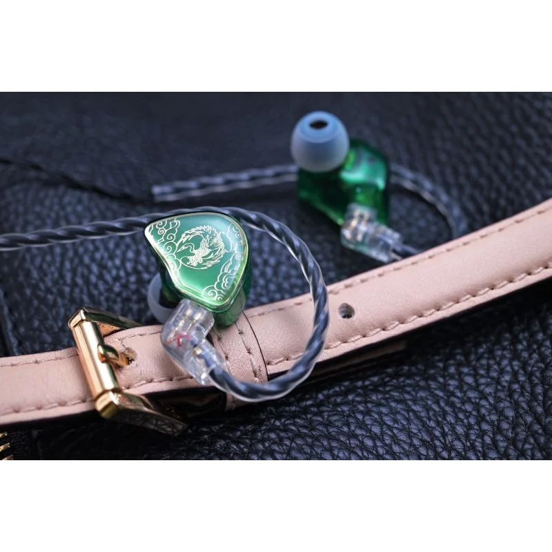 Tangzu WANER Jade Green with Mic 10mm Dynamic Driver In-ear Earphone IEM MIC Metal Composite Diaphragm N52Magnet Waner SG