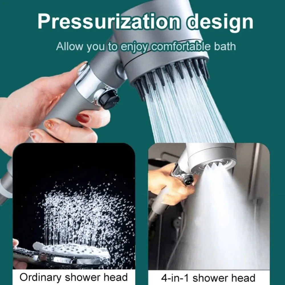 

Durable High Pressure Shower Head Round 3 Mode Bathroom Shower Head Filter Element Water Saving Bathroom Shower Tool Home Shower